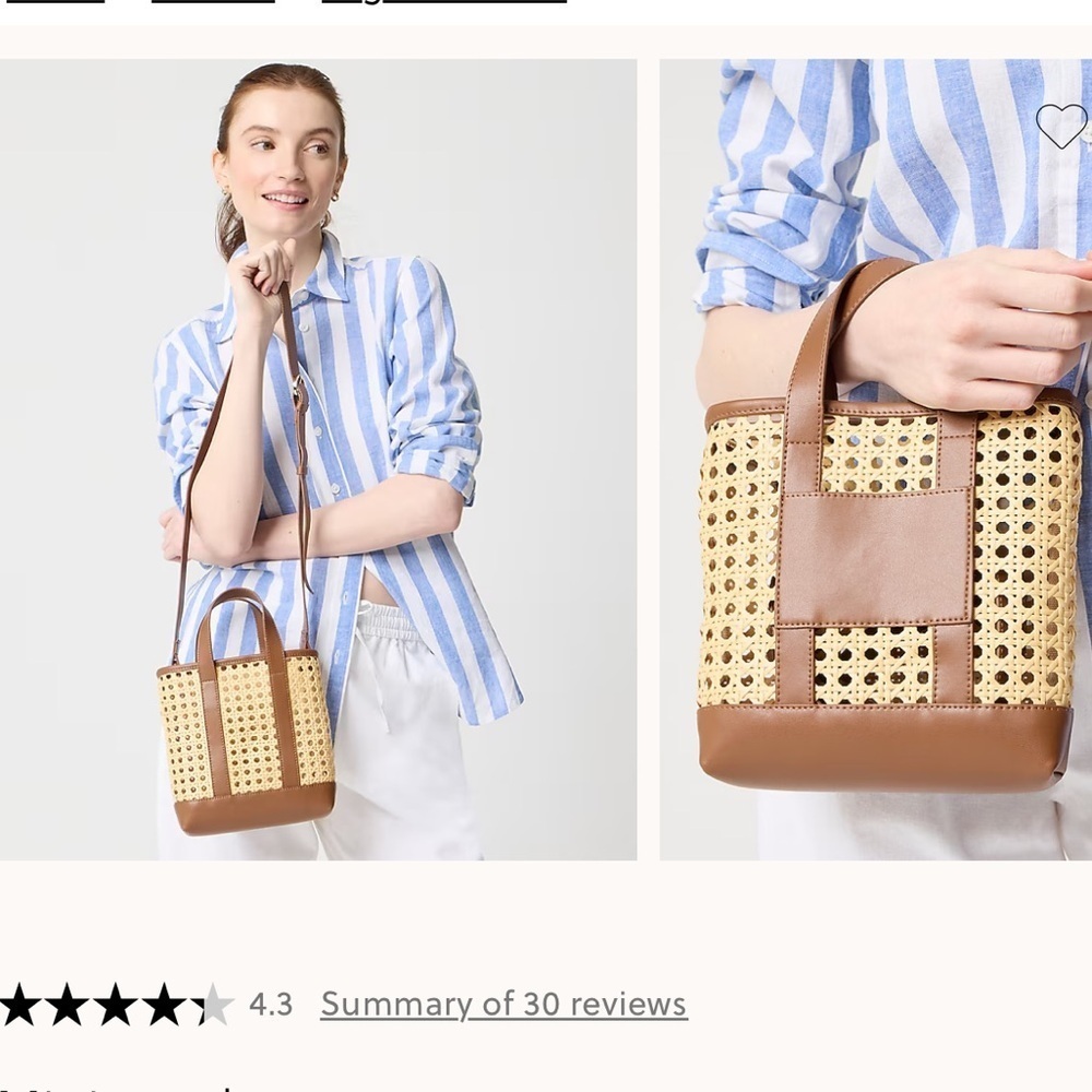 J crew Brown and Tan Mini Tote Bag - Picture 1 of 5